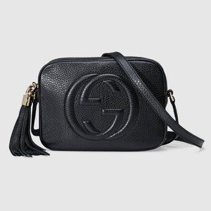 NWT Gucci Soho Small Leather Disco Bag Black